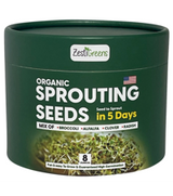 ZestiGreens Organic Sprouting Seed Mix – Broccoli, Radish & More