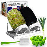 ZestiGreens Jar Sprouting Kit – 2 Glass Jars & Stand