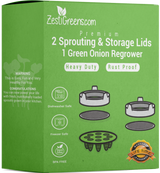 ZestiGreens Mason Jar Sprouting Lids & Green Onion Regrower