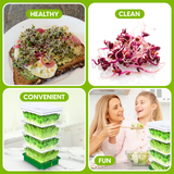 ZestiGreens Tiered Sprouting Kit with Drain Spout – BPA-Free Stackable Seed Sprouter Trays