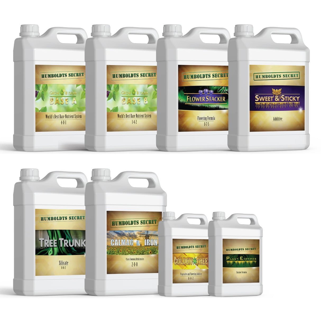 Humboldts Secret Starter Kit 2 XL – 8 Bottle Professional Nutrient Set (832 oz Total)