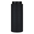 Black cylindrical air filter on a white background