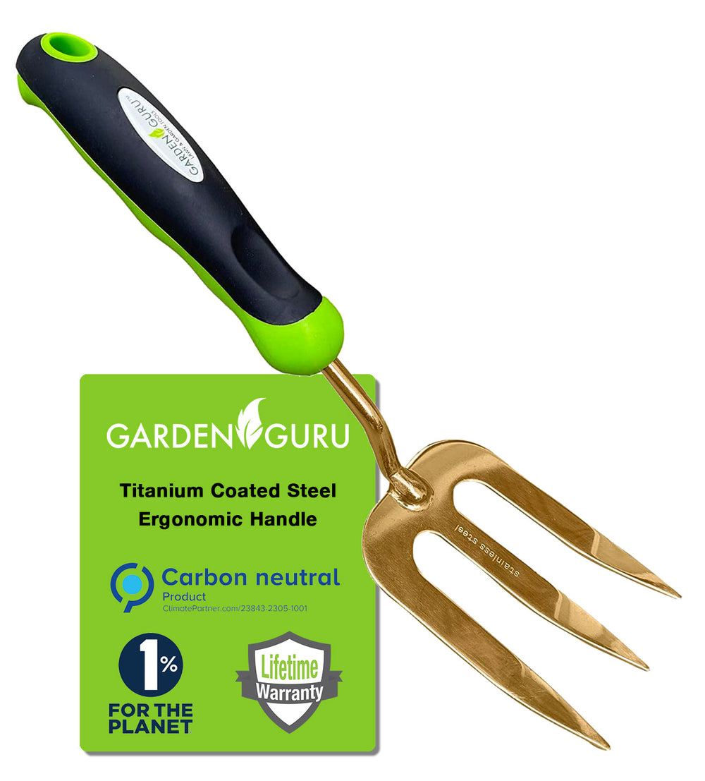 Garden Guru Titanium Hand Weeder Fork Tool