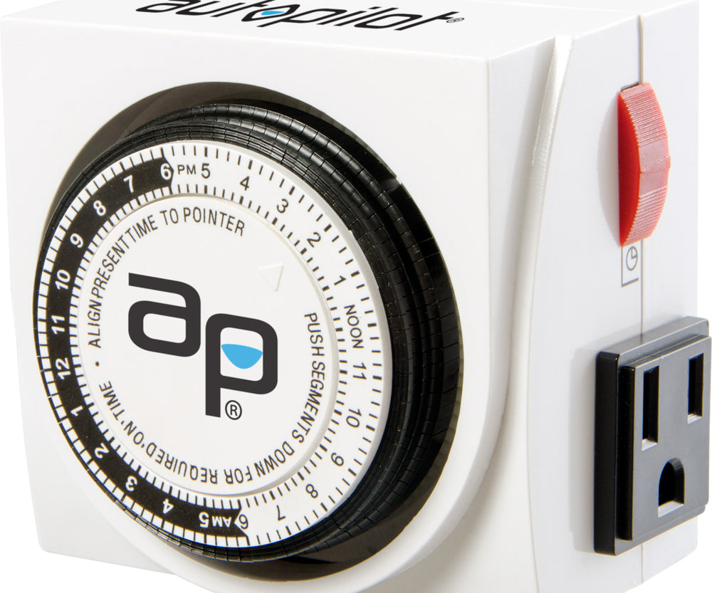 Autopilot Dual-Outlet Analog Grounded Timer, 1725W, 15A, 15-Minute On ...
