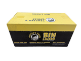 Box of Trapper's Choice Bin Liners with yellow and black design