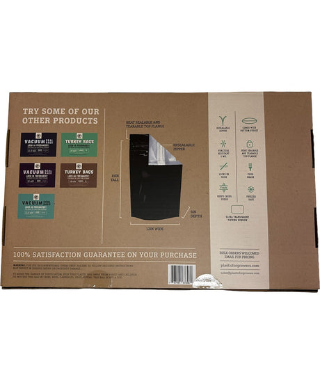 Cardboard packaging with product images and text on a white background