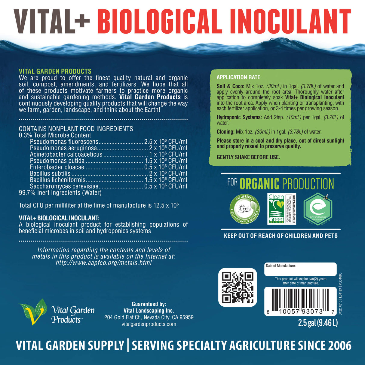 Vital Plus Biological Inoculant