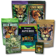 A product bundle of GreenGro Auto Box cannabis growing and dispensary accessories, including Green Aminos, Pride Lands, Flower Finisher, Nature's Brix, a DIY cannabis guide, and a Mycology Bookie, arranged together on a white background.