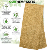ZestiGreens Hemp Grow Mats – 10-Pack Microgreen Mats