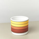 Polychrome Cylinder Ceramic Pot - 5.5 Inch