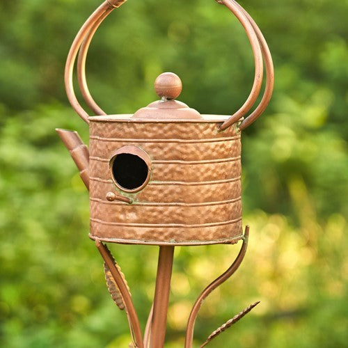 Napa Valley Wildflower Co 65" Octagonal Teapot Birdhouse Garden Stake