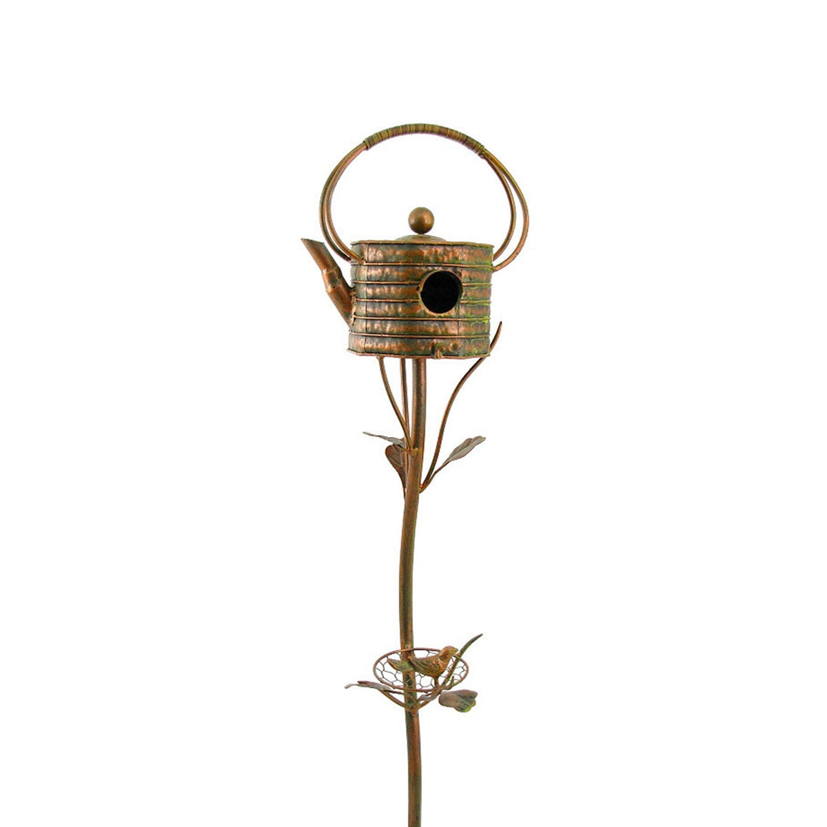 Napa Valley Wildflower Co 65" Octagonal Teapot Birdhouse Garden Stake
