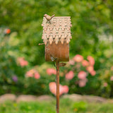 Napa Valley Wildflower Co Farm House Iron Birdhouse Garden Stake