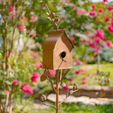 Napa Valley Wildflower Co 64.5" Sloped Roof Birdhouse Garden Stake