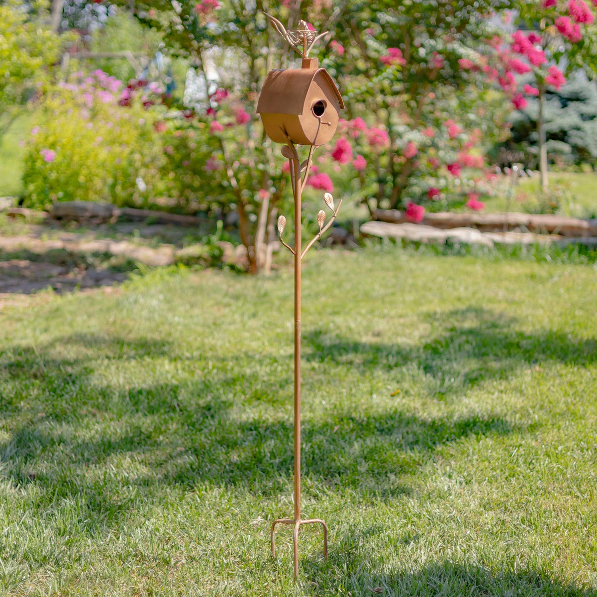 Napa Valley Wildflower Co 64.25" A-Frame Birdhouse Garden Stake