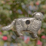 Napa Valley Wildflower Co 27.5" Galvanized Cat Hanging Birdhouse
