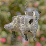 Napa Valley Wildflower Co 27.5" Galvanized Cat Hanging Birdhouse