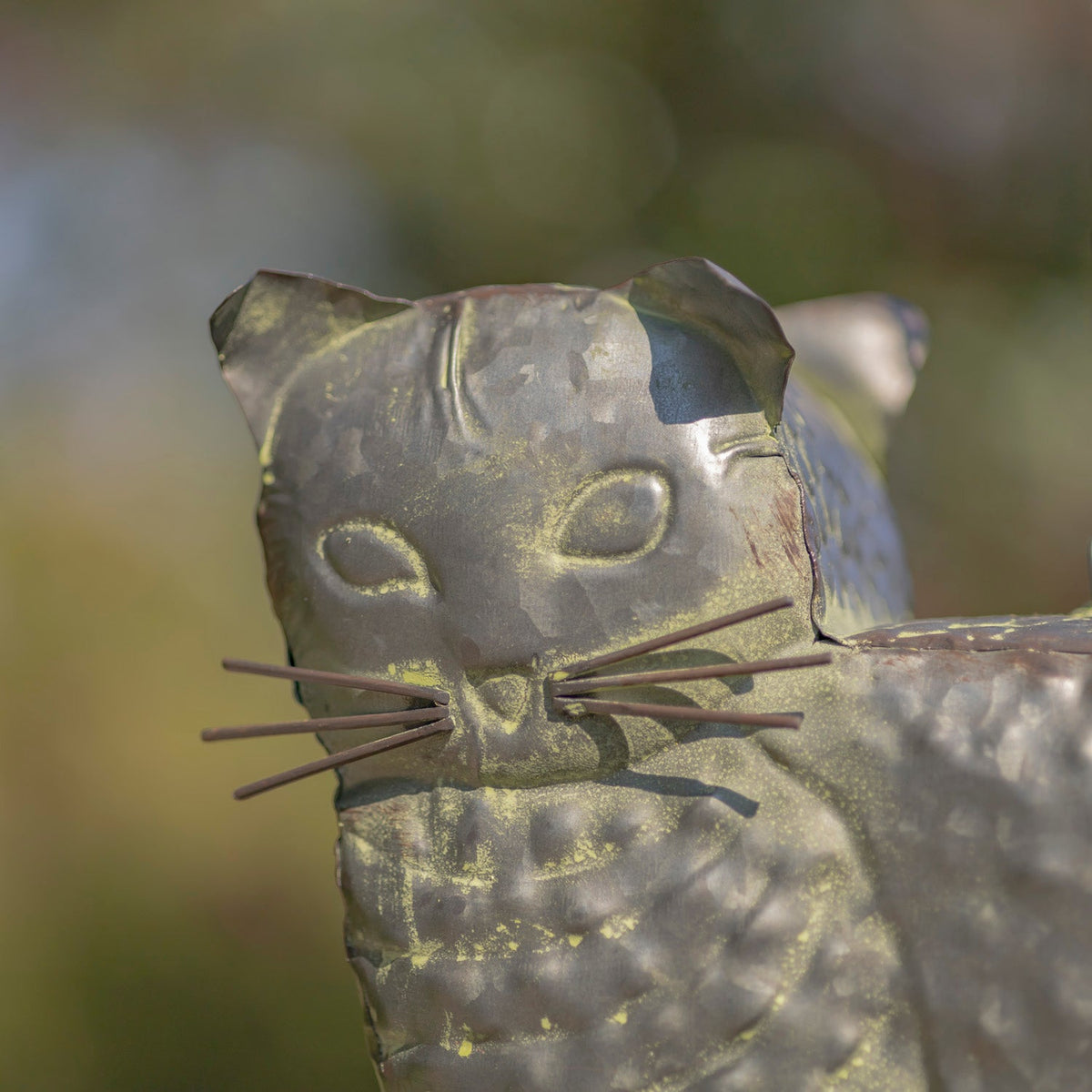 Napa Valley Wildflower Co 27.5" Galvanized Cat Hanging Birdhouse