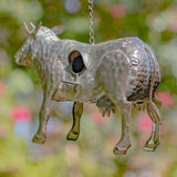 Napa Valley Wildflower Co 26" Galvanized Cow Hanging Birdhouse