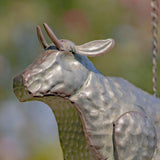 Napa Valley Wildflower Co 26" Galvanized Cow Hanging Birdhouse