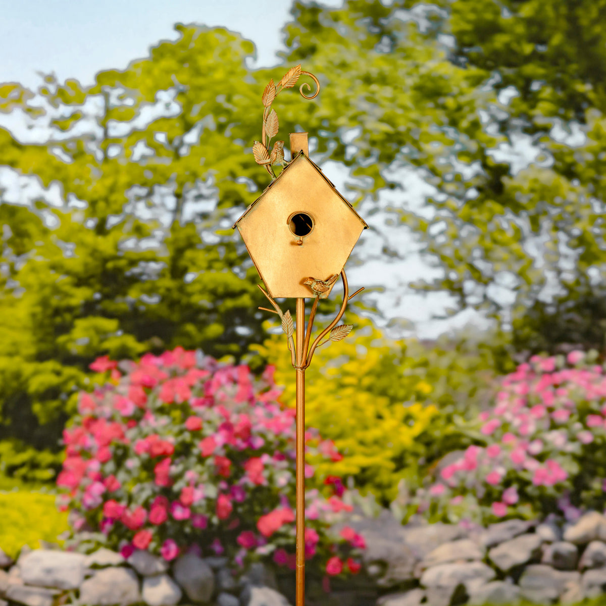Napa Valley Wildflower Co Sherry 71" Birdhouse Garden Stake