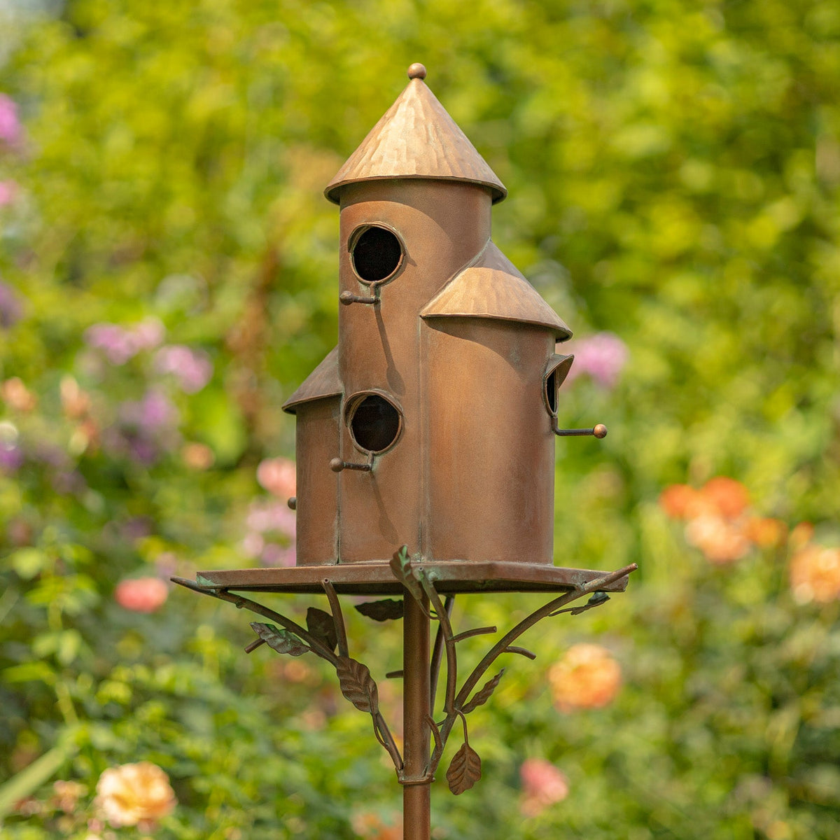 Napa Valley Wildflower Co 73.5" Triple Birdhouse Garden Stake