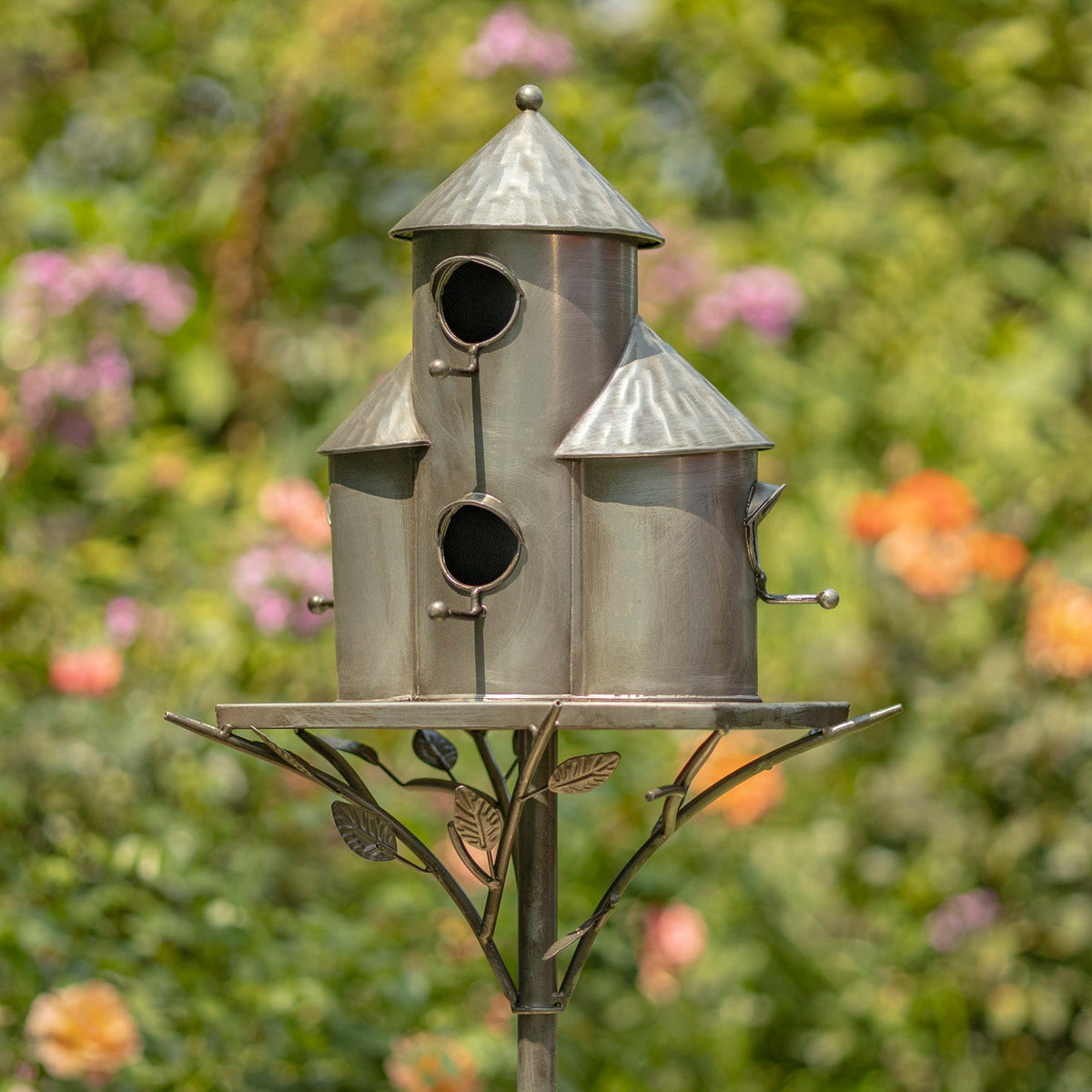Napa Valley Wildflower Co 74.25" Triple Birdhouse Garden Stake