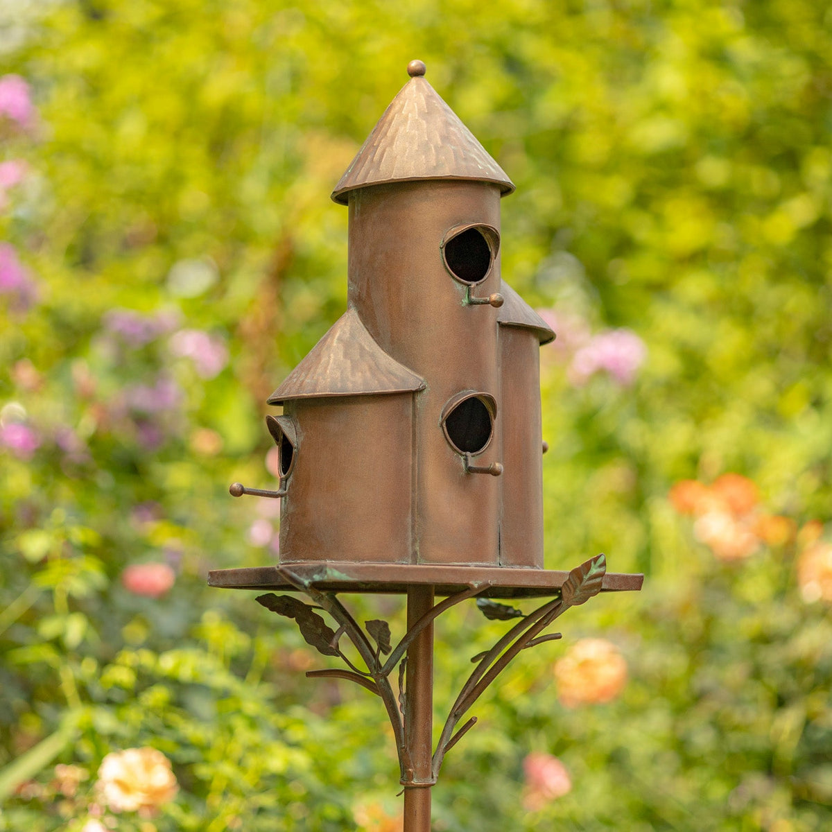 Napa Valley Wildflower Co 73.5" Triple Birdhouse Garden Stake