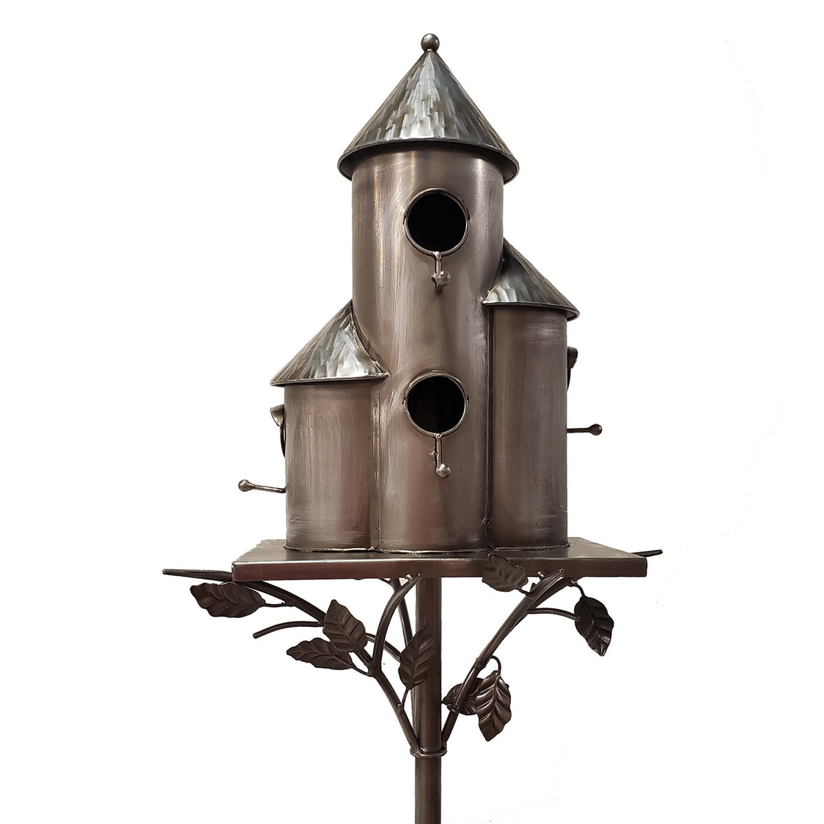 Napa Valley Wildflower Co 73.5" Metal Triple Birdhouse Garden Stake