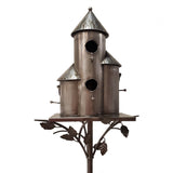 Napa Valley Wildflower Co 73.5" Metal Triple Birdhouse Garden Stake