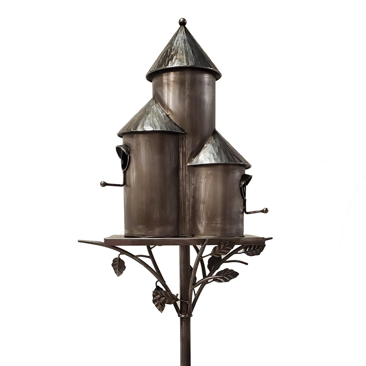 Napa Valley Wildflower Co 73.5" Metal Triple Birdhouse Garden Stake
