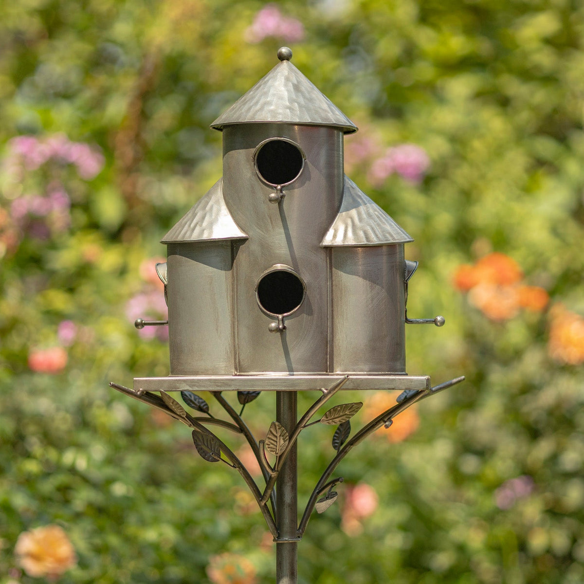 Napa Valley Wildflower Co 74.25" Triple Birdhouse Garden Stake
