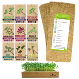 ZestiGreens Microgreens Kit Refill Pack A – 9 Hemp Mats & 9 Non-GMO Seed Varieties