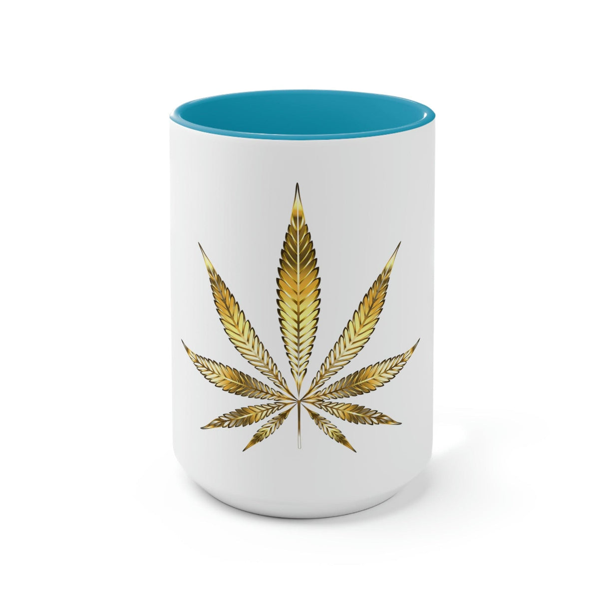 Gold Pot Leaf Coffee Mug