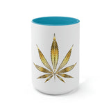 Gold Pot Leaf Coffee Mug
