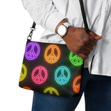 Neon Peace Cross-body Bag – Colorful Festival Side Bag