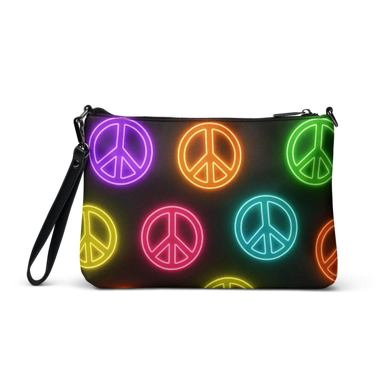 Neon Peace Cross-body Bag – Colorful Festival Side Bag