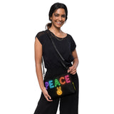 Neon Peace Cross-body Bag – Colorful Festival Side Bag