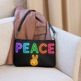 Neon Peace Cross-body Bag – Colorful Festival Side Bag