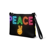 Neon Peace Cross-body Bag – Colorful Festival Side Bag