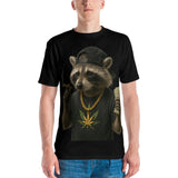 Gangster Raccoon 420 T-Shirt – Bold Cannabis-Inspired Design
