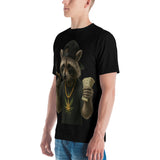 Gangster Raccoon 420 T-Shirt – Bold Cannabis-Inspired Design