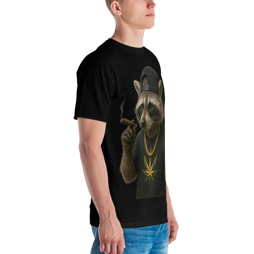 Gangster Raccoon 420 T-Shirt – Bold Cannabis-Inspired Design