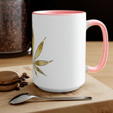 Gold Pot Leaf Coffee Mug