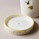 Honey Bee Ceramic Planter Pot with Matching Drainage Tray
