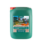 Green Canna Coco fertilizer container on a white background