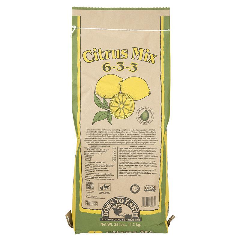 Down To Earth Citrus Mix Fertilizer 6-3-3, 25 Lb
