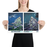 Star Wars Cannabis Poster – Skywalker OG & Bubba Fett Strain Art