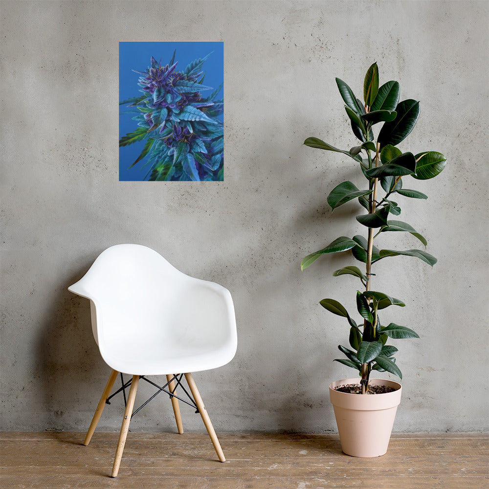 Berry Diesel Cannabis Strain Art Poster – 18x24" Matte Print