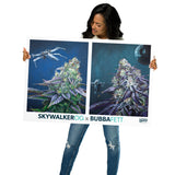 Star Wars Cannabis Poster – Skywalker OG & Bubba Fett Strain Art